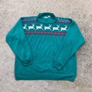 Vintage Women’s Christmas Sweater Sweatshirt Large